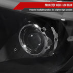 2014-2021 Toyota Tundra Retro Style V2 Projector Headlights (Matte Black Housing/Clear Lens)