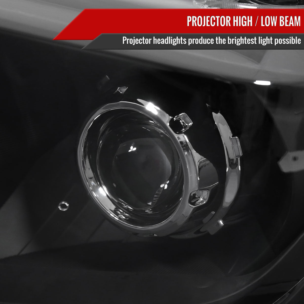 2014-2021 Toyota Tundra Retro Style V2 Projector Headlights (Matte Black Housing/Clear Lens)