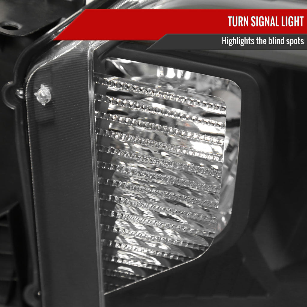 2014-2021 Toyota Tundra Retro Style V2 Projector Headlights (Matte Black Housing/Clear Lens)