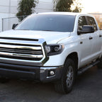 2014-2021 Toyota Tundra Retro Style V2 Projector Headlights (Matte Black Housing/Clear Lens)