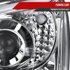 2004-2005 Subaru Impreza WRX/STI Outback Projector Headlights w/ LED Light Bar (Chrome Housing/Clear Lens)