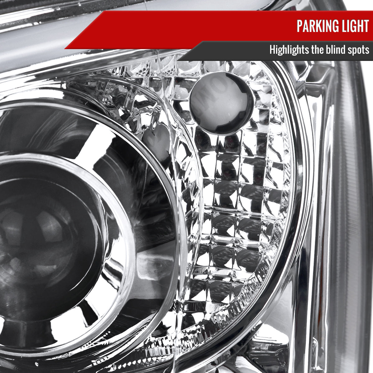 2004-2005 Subaru Impreza WRX/STI Outback Projector Headlights w/ LED Light Bar (Chrome Housing/Clear Lens)