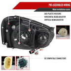 2004-2005 Subaru Impreza WRX/STI Outback Projector Headlights w/ LED Light Bar (Chrome Housing/Clear Lens)