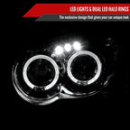 2004-2005 Subaru Impreza WRX/STI Outback Dual Halo Projector Headlights (Chrome Housing/Clear Lens)