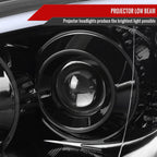 2004-2005 Subaru Impreza WRX/STI Outback Projector Headlights w/ LED Light Bar (Glossy Black Housing/Clear Lens)
