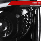 2004-2005 Subaru Impreza WRX/STI Outback Projector Headlights w/ LED Light Bar (Glossy Black Housing/Clear Lens)