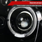 2004-2005 Subaru Impreza WRX/STI Outback Dual Halo Projector Headlights (Jet Black Housing/Clear Lens)