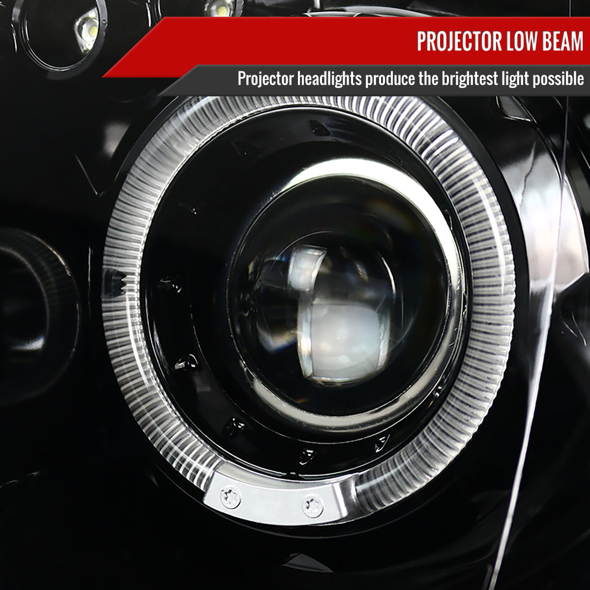 2004-2005 Subaru Impreza WRX/STI Outback Dual Halo Projector Headlights (Jet Black Housing/Clear Lens)