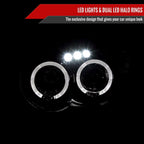2004-2005 Subaru Impreza WRX/STI Outback Dual Halo Projector Headlights (Glossy Black Housing/Smoked Lens)