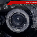 2004-2005 Subaru Impreza WRX/STI Outback Dual Halo Projector Headlights (Glossy Black Housing/Smoked Lens)
