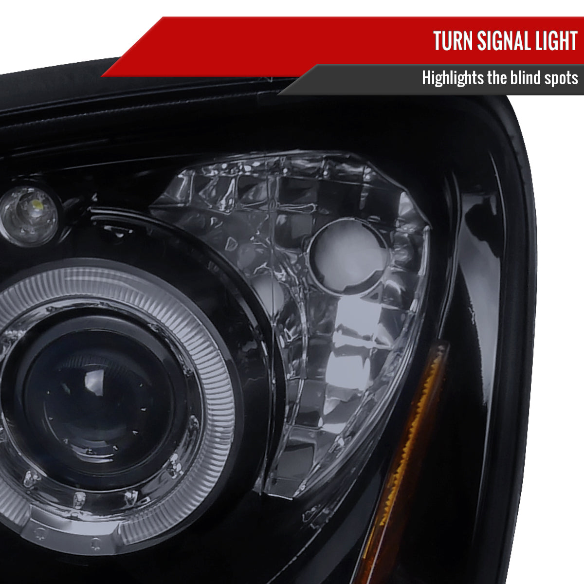 2004-2005 Subaru Impreza WRX/STI Outback Dual Halo Projector Headlights (Glossy Black Housing/Smoked Lens)