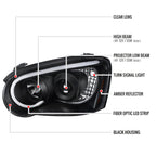 2004-2005 Subaru Impreza WRX/STI Outback Projector Headlights w/ LED Bar (Matte Black Housing/Clear Lens)