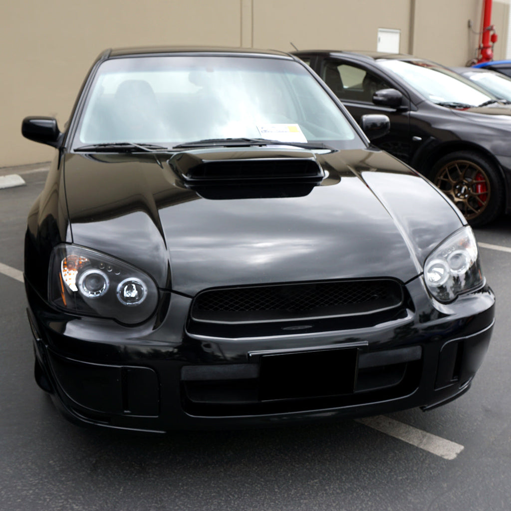 2004-2005 Subaru Impreza WRX/STI Outback Dual Halo Projector Headlights (Matte Black Housing/Clear Lens)