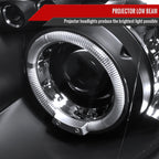 2004-2005 Subaru Impreza WRX/STI Outback Dual Halo Projector Headlights (Matte Black Housing/Clear Lens)