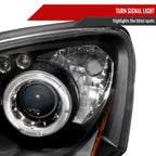 2004-2005 Subaru Impreza WRX/STI Outback Dual Halo Projector Headlights (Matte Black Housing/Clear Lens)