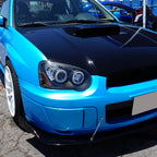 2004-2005 Subaru Impreza WRX/STI Outback Dual Halo Projector Headlights (Matte Black Housing/Clear Lens)