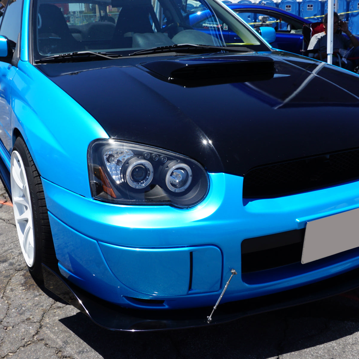 2004-2005 Subaru Impreza WRX/STI Outback Dual Halo Projector Headlights (Matte Black Housing/Clear Lens)