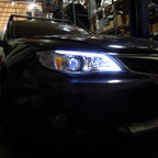 2008-2014 Subaru Impreza WRX/ 2008-2011 Outback Sport LED Bar Projector Headlights (Chrome Housing/Clear Lens)