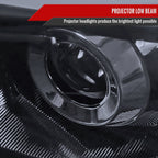 2008-2014 Subaru Impreza WRX / 2008-2011 Outback Sport LED Bar Projector Headlights (Glossy Black Housing/Smoked Lens)