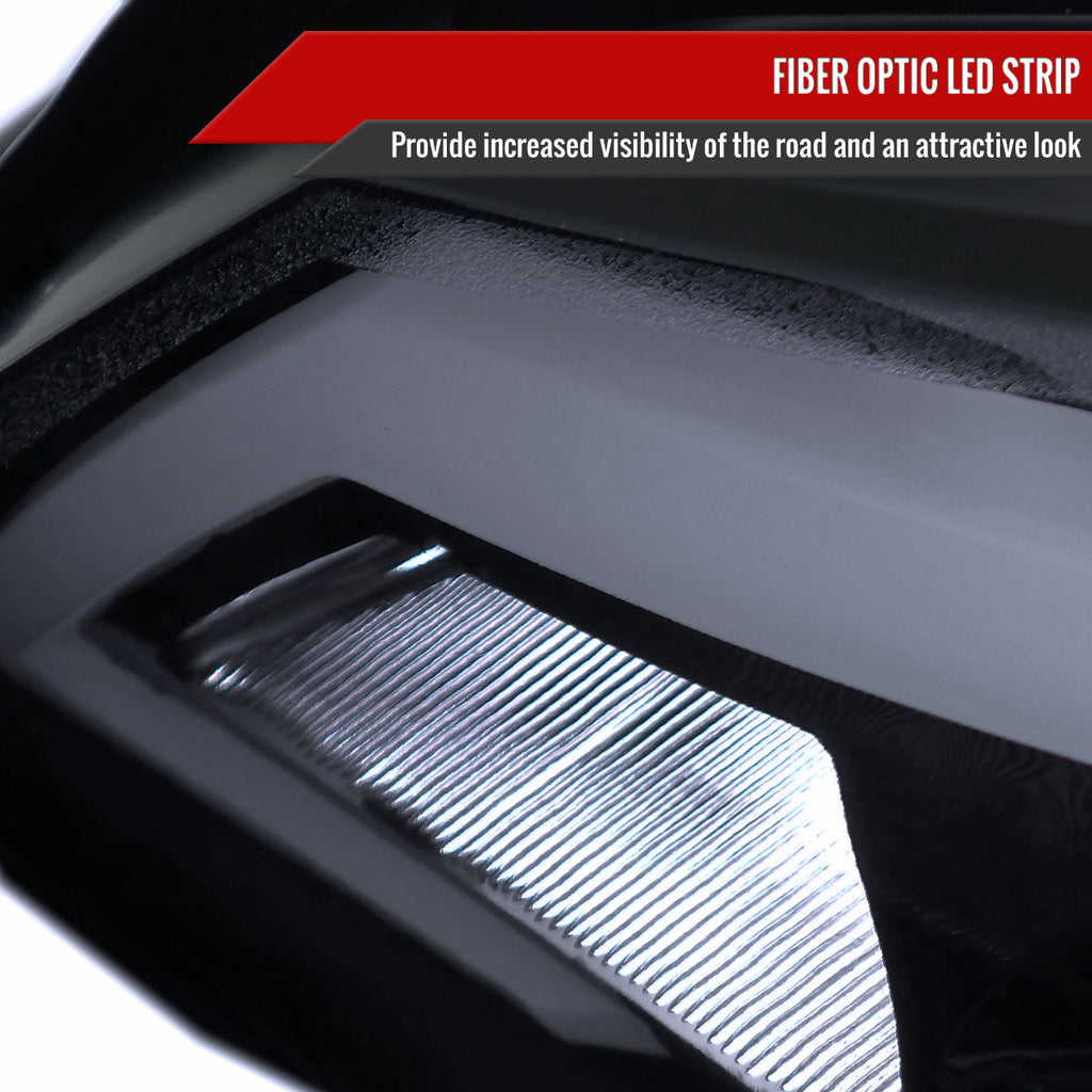 2008-2014 Subaru Impreza WRX / 2008-2011 Outback Sport LED Bar Projector Headlights (Glossy Black Housing/Smoked Lens)