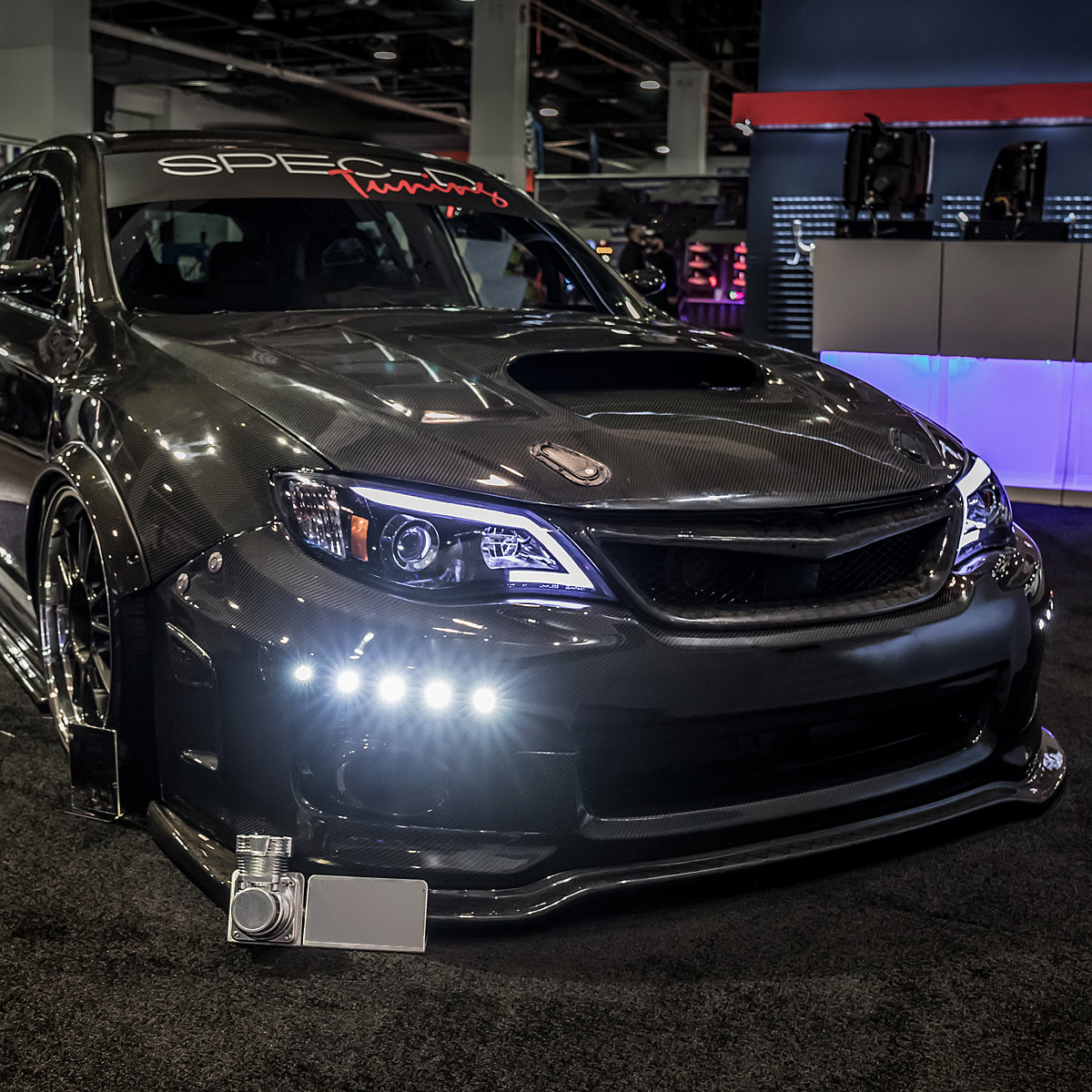 2008-2014 Subaru Impreza WRX / 2008-2011 Outback Sport LED Bar Projector Headlights (Glossy Black Housing/Smoked Lens)