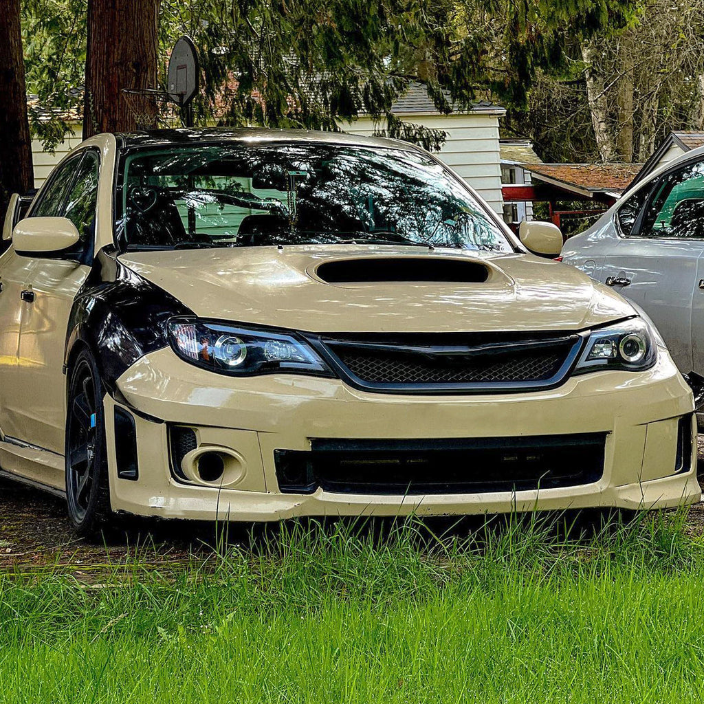 2008-2014 Subaru Impreza WRX / 2008-2011 Outback Sport LED Bar Projector Headlights (Matte Black Housing/Clear Lens)