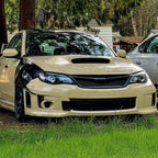 2008-2014 Subaru Impreza WRX / 2008-2011 Outback Sport LED Bar Projector Headlights (Matte Black Housing/Clear Lens)