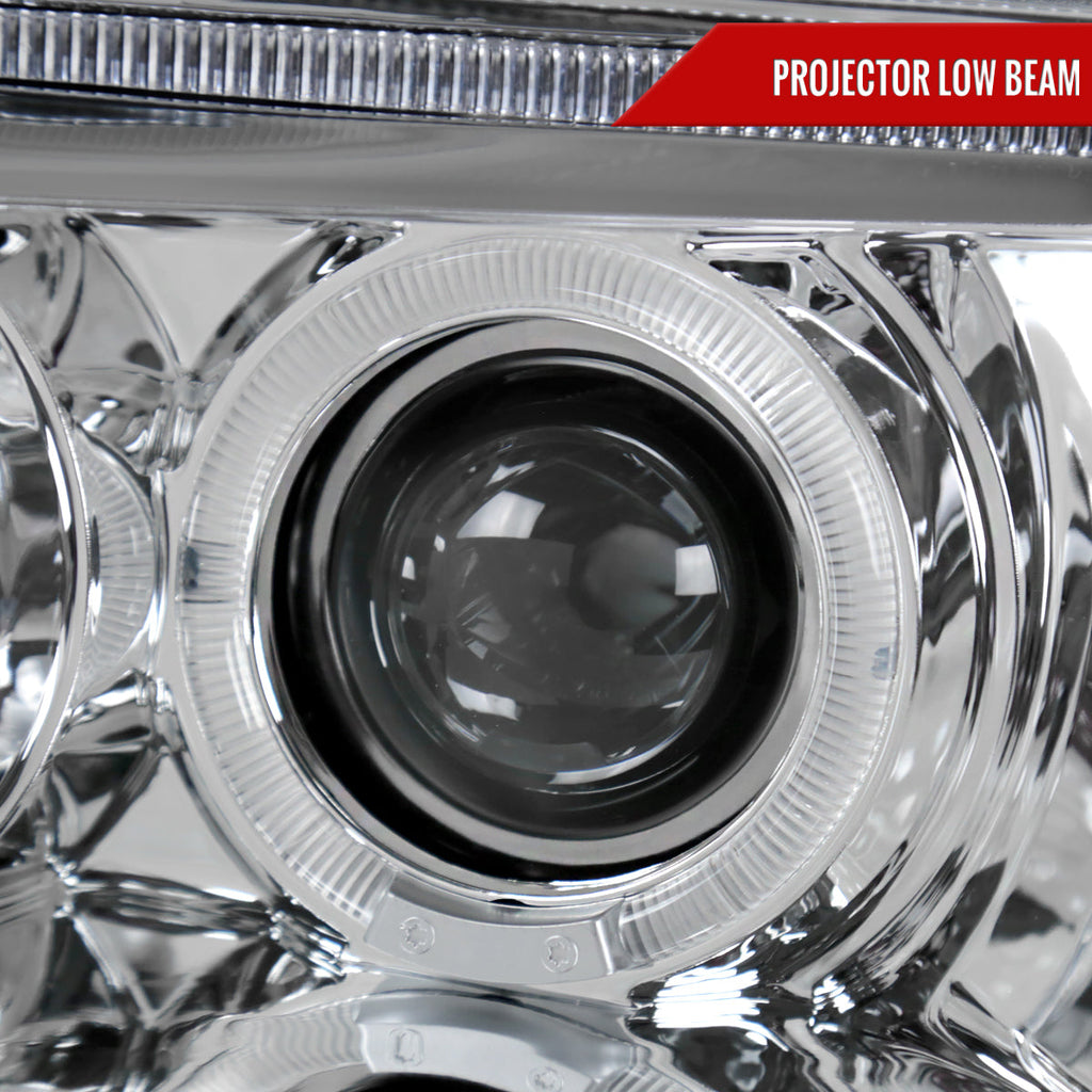 2005-2015 Nissan Xterra Dual Halo Projector Headlights (Chrome Housing/Clear Lens)