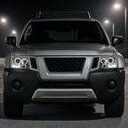 2005-2015 Nissan Xterra Dual Halo Projector Headlights (Chrome Housing/Clear Lens)
