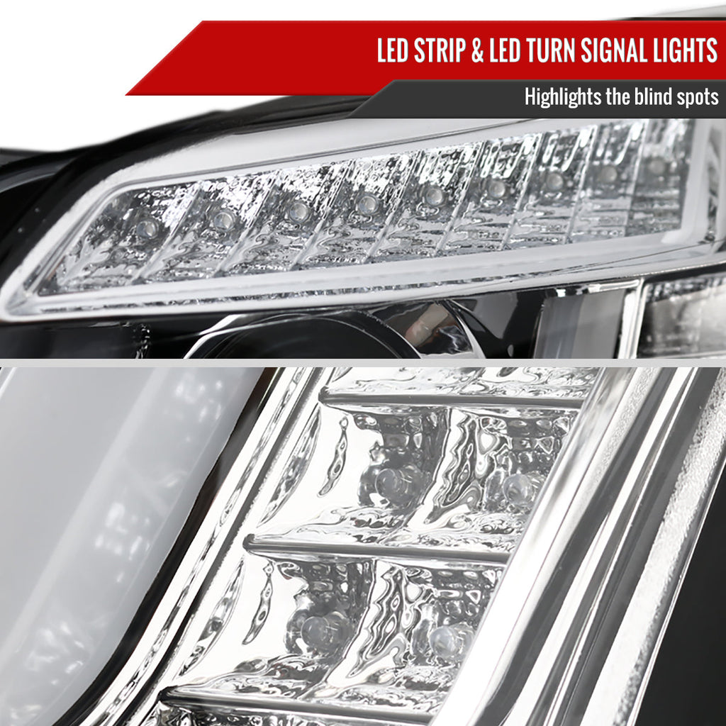 2015-2020 GMC Yukon/Yukon XL LED U-Bar Projector Headlights (Chrome Housing/Clear Lens)