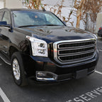 2015-2020 GMC Yukon/Yukon XL LED U-Bar Projector Headlights (Chrome Housing/Clear Lens)