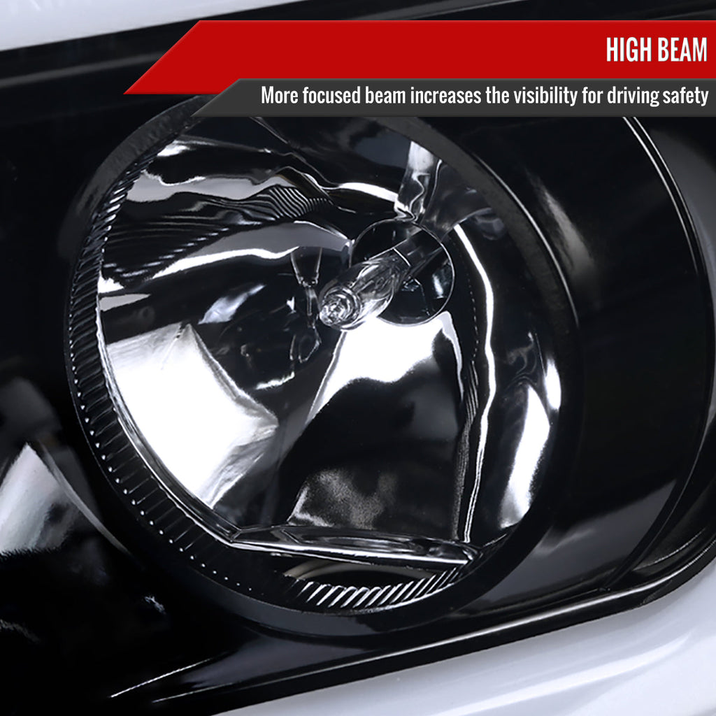 2015-2020 GMC Yukon/Yukon XL LED U-Bar Projector Headlights w/ LED Turn Signal Lights (Glossy Black Housing/Smoked Lens)