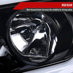 2015-2020 GMC Yukon/Yukon XL LED U-Bar Projector Headlights w/ LED Turn Signal Lights (Glossy Black Housing/Smoked Lens)