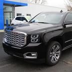 2015-2020 GMC Yukon/Yukon XL LED U-Bar Projector Headlights w/ LED Turn Signal Lights (Glossy Black Housing/Smoked Lens)