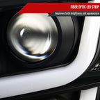 2015-2020 GMC Yukon/Yukon XL LED U-Bar Projector Headlights w/ LED Turn Signal Lights (Matte Black Housing/Clear Lens)