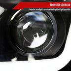 2015-2020 GMC Yukon/Yukon XL LED U-Bar Projector Headlights w/ LED Turn Signal Lights (Matte Black Housing/Clear Lens)