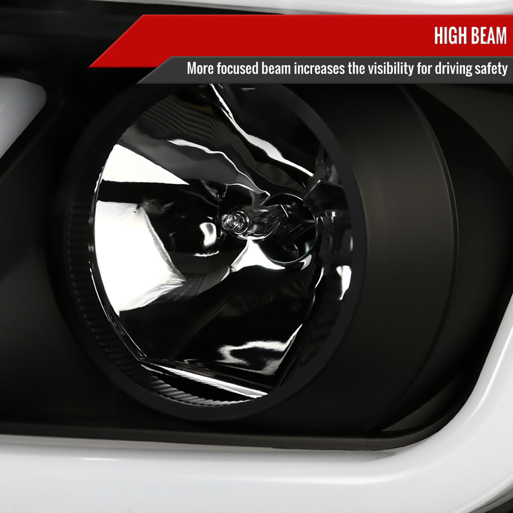 2015-2020 GMC Yukon/Yukon XL LED U-Bar Projector Headlights w/ LED Turn Signal Lights (Matte Black Housing/Clear Lens)