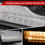 2009-2018 Dodge RAM 1500 / 2019 RAM Classic / 2010-2018 RAM 2500 3500 Projector Headlights w/ Amber LED Sequential Turn Signal (Matte Black Housing/Clear Lens)