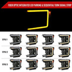 2018-2020 Ford F-150 Projector Headlights w/ Amber LED Sequential Turn Signal Lights (Matte Black Housing / Clear Lens)