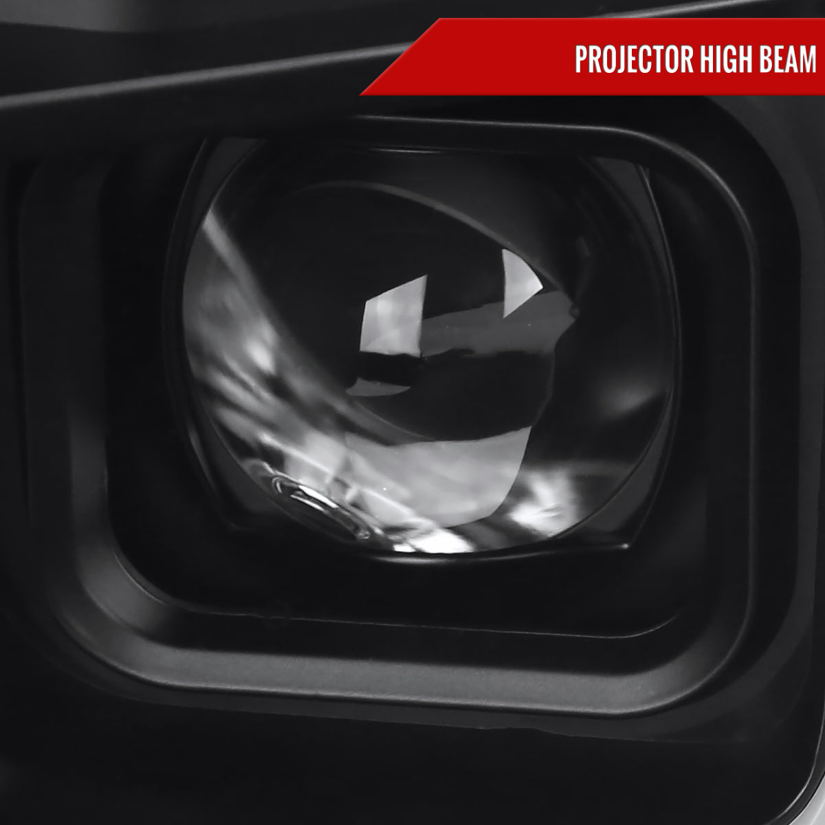 2018-2020 Ford F-150 Projector Headlights w/ Amber LED Sequential Turn Signal Lights (Matte Black Housing / Clear Lens)