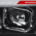 2009-2018 Dodge RAM 1500  / 2019-2021 RAM Classic / 2010-2018 RAM 2500 3500 Projector Headlights w/ Amber LED Sequential Turn Signal (Matte Black Housing/Clear Lens)