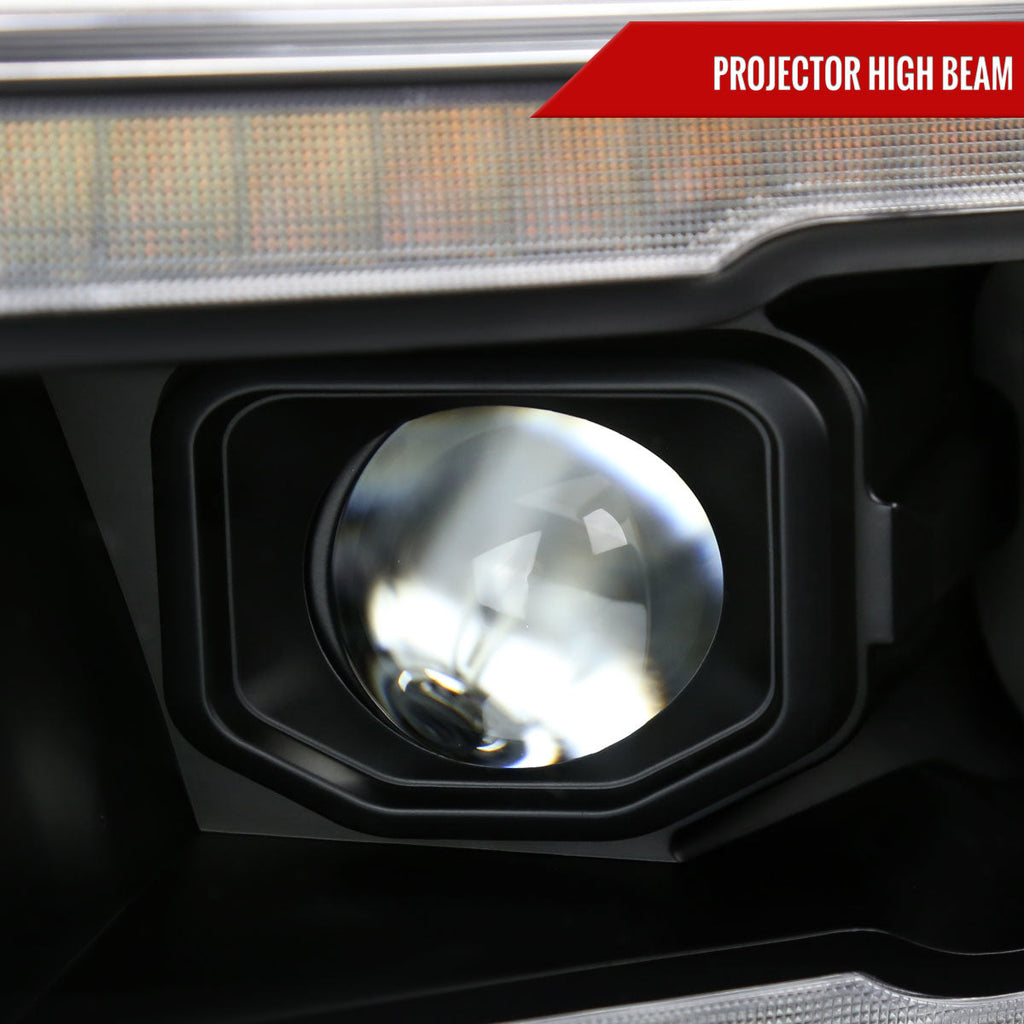 2019??‚??2024 Dodge RAM 1500 Projector Headlights w/ Amber LED Sequential Turn Signals & Startup Animation (Matte Black Housing / Clear Lens)