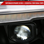2019??‚??2024 Dodge RAM 1500 Projector Headlights w/ Amber LED Sequential Turn Signals & Startup Animation (Matte Black Housing / Clear Lens)