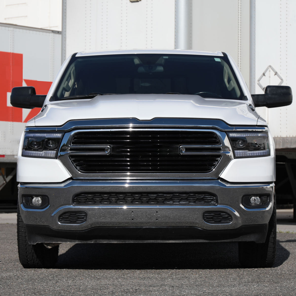 2019??‚??2024 Dodge RAM 1500 Projector Headlights w/ Amber LED Sequential Turn Signals & Startup Animation (Matte Black Housing / Clear Lens)