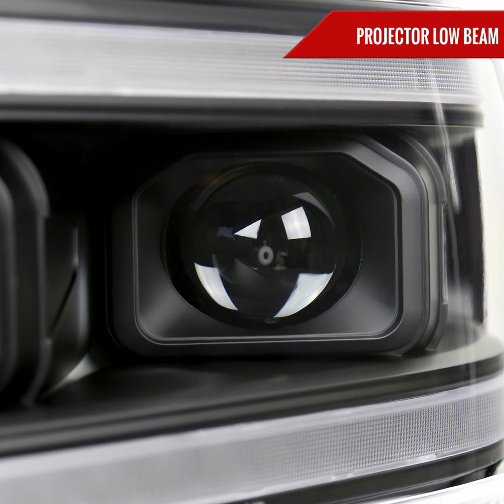 2019-2024 Dodge RAM 2500/3500/4500/5500 Projector Headlights w/ Amber LED Sequential Turn Signal & Starup Animation (Matte Black Housing/Clear Lens)
