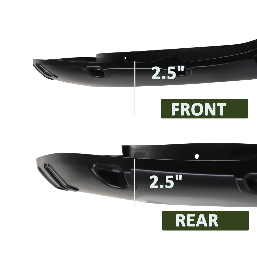 1988 - 1998 Chevrolet GMC C10 C/K 1500 Matte Black Rivet Style Fender Flares
