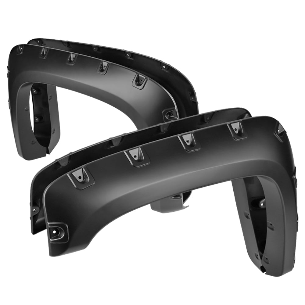 2007-2013 Chevrolet Silverado 1500/ 2500HD/ 3500HD Matte Black Rivet Style Fender Flares