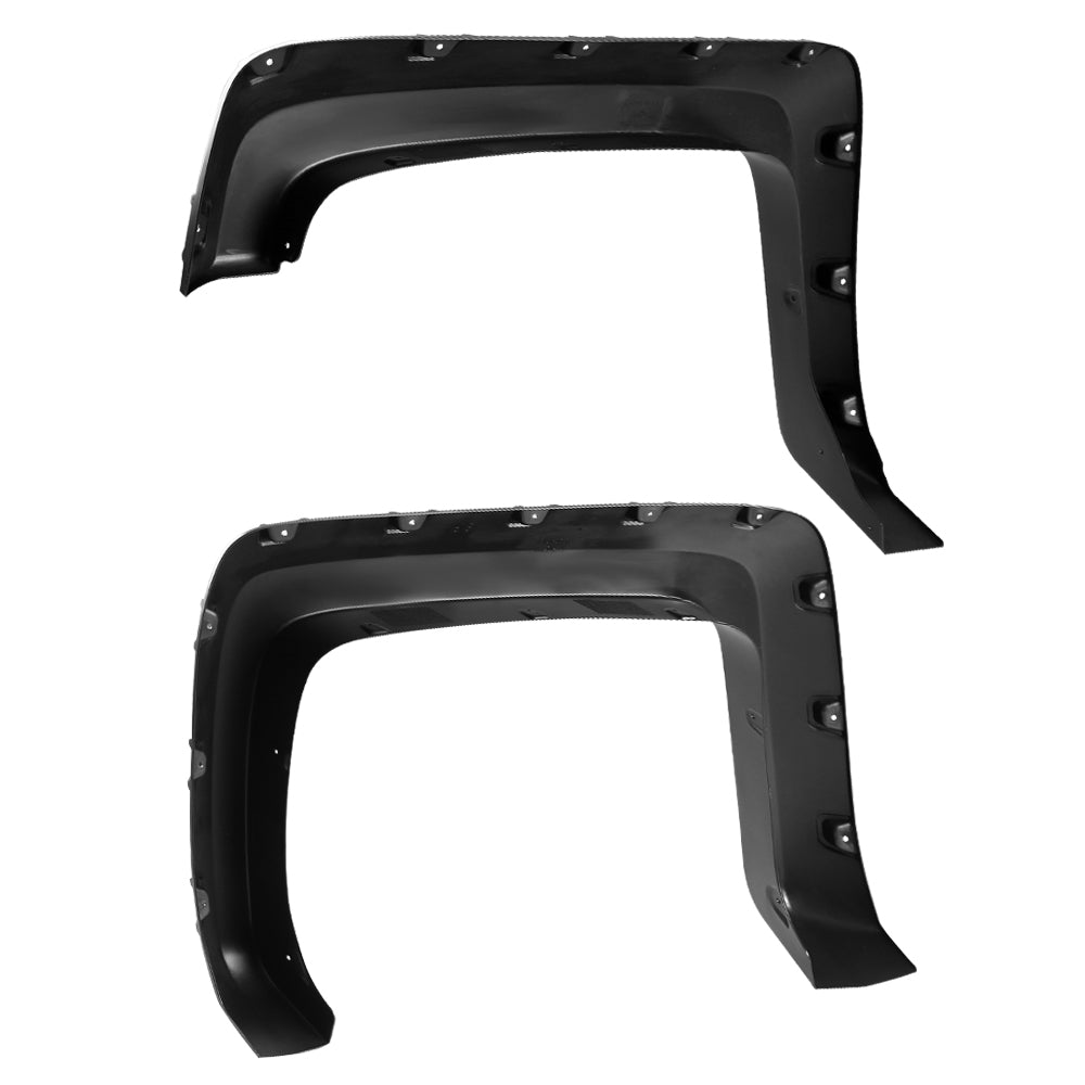 2014-2018 Chevrolet Silverado 2500HD/3500HD Matte Black Rivet Style Fender Flares