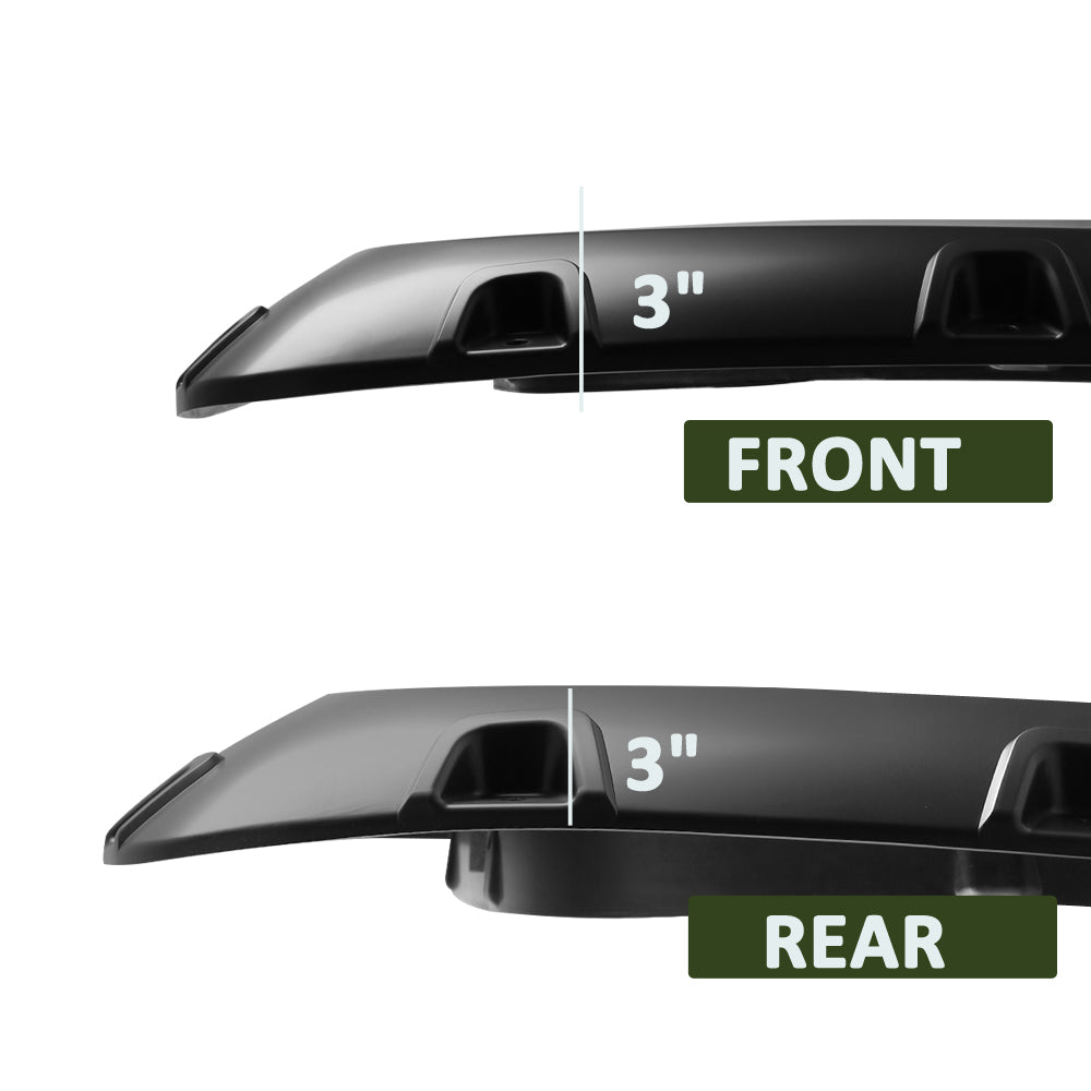 2014-2018 Chevrolet Silverado 2500HD/3500HD Matte Black Rivet Style Fender Flares