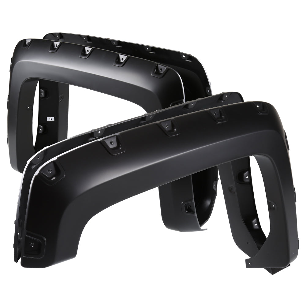 2014-2018 Chevrolet Silverado 2500HD/3500HD Matte Black Rivet Style Fender Flares